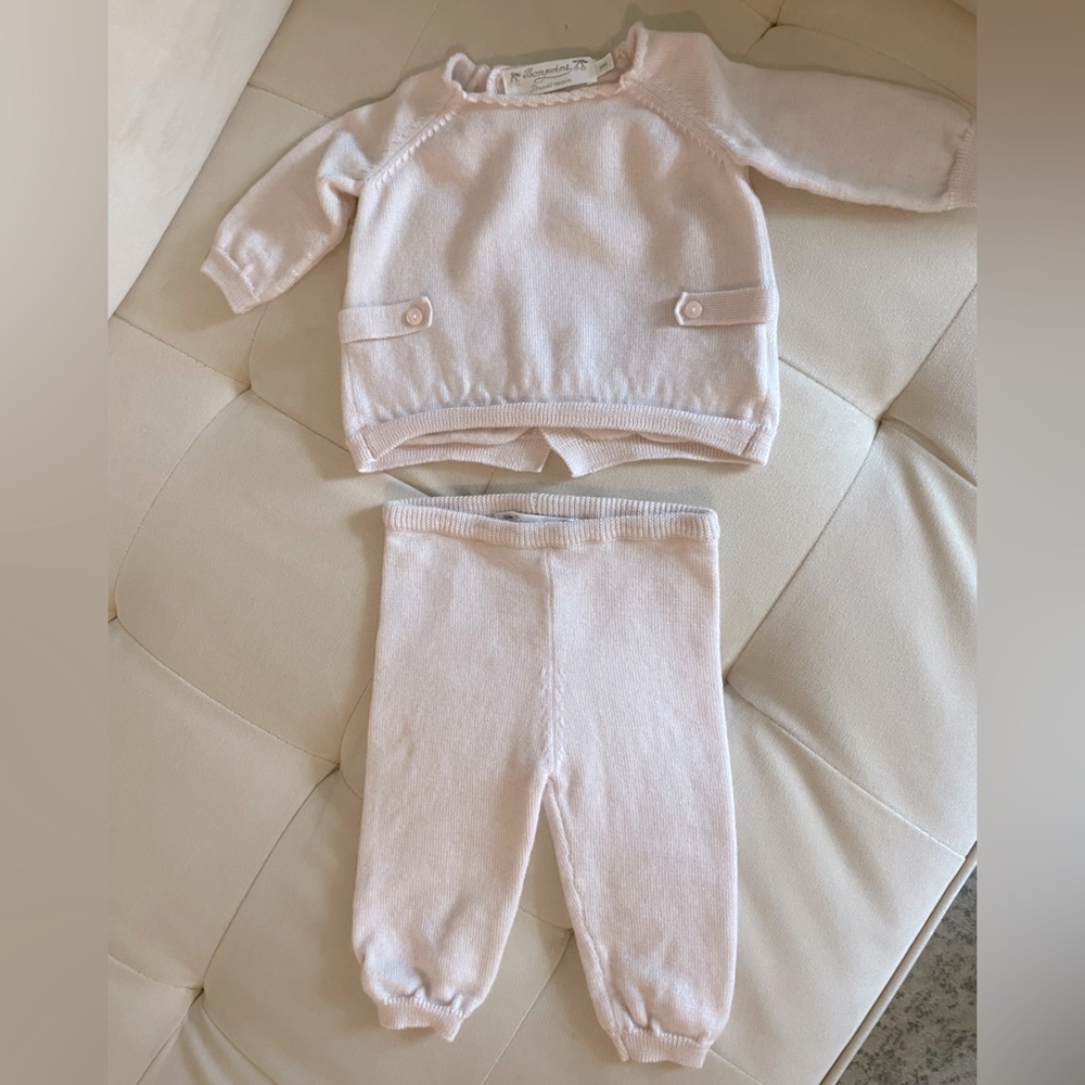 Bonpoint knit top and Pants Set 3M